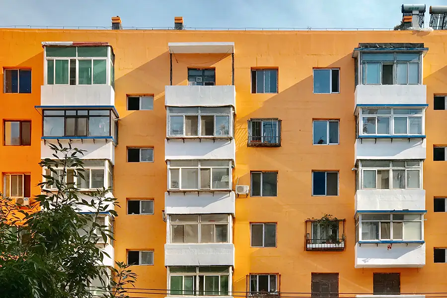 An old apartment building in Shenyang, China
