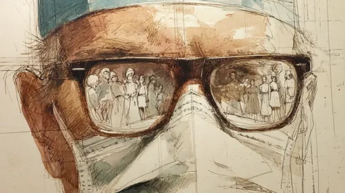 Illustration of a cosmetic surgeon