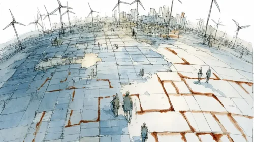 Illustration of China solar industry