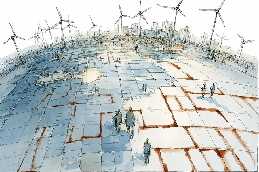 Illustration of China solar industry