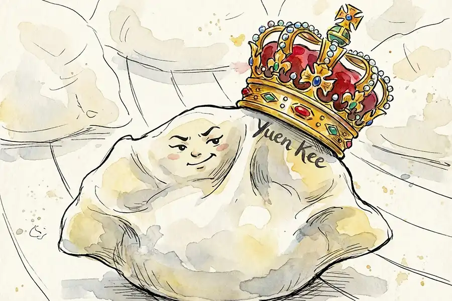 Illustration of Yuen Kee dumpling