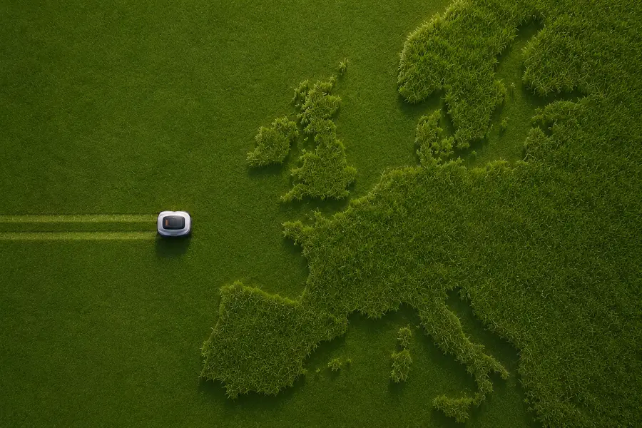 AI lawnmowers gain ground in Europe
