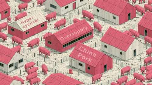 Illustration of the problems in China's pork industry